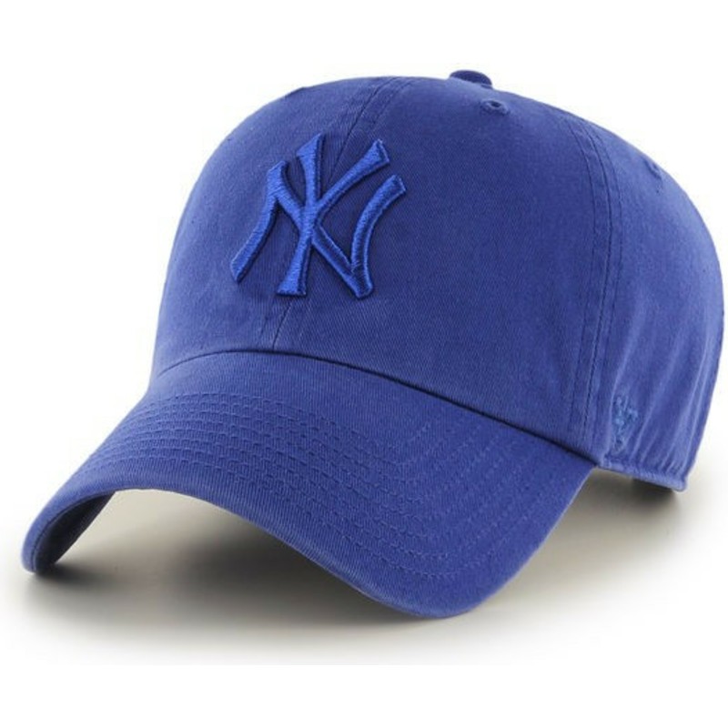 gorra-curva-azul-con-logo-azul-brillante-de-new-york-yankees-mlb-clean-up-de-47-brand