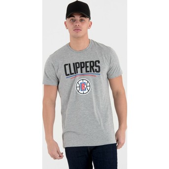 Camiseta de manga corta gris de Los Angeles Clippers NBA de New Era