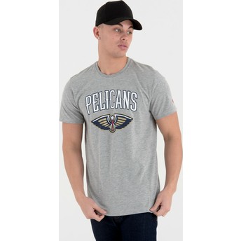 Camiseta de manga corta gris de New Orleans Pelicans NBA de New Era