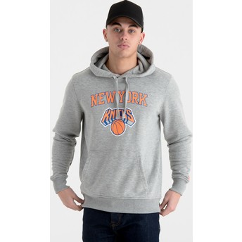 Sudadera con capucha gris Pullover Hoody de New York Knicks NBA de New Era