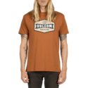 camiseta-manga-corta-marron-budy-copper-de-volcom