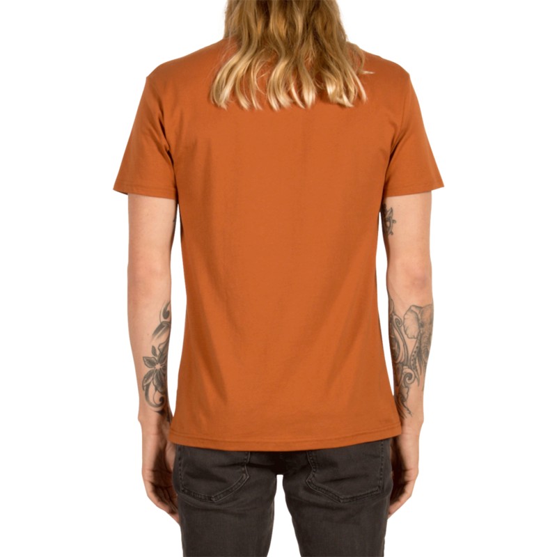 camiseta-manga-corta-marron-budy-copper-de-volcom