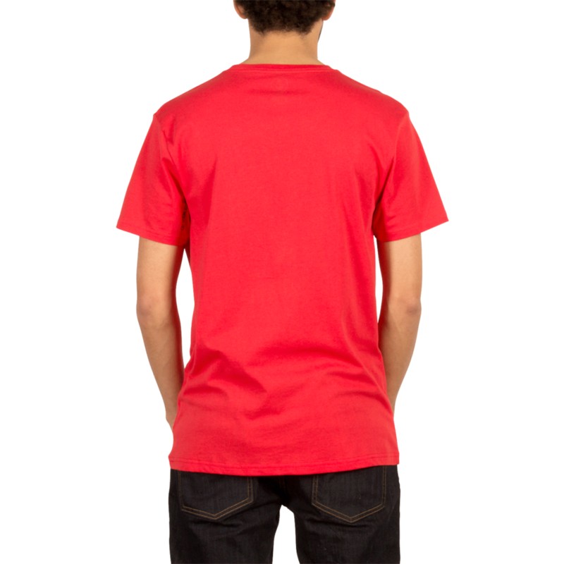 camiseta-manga-corta-roja-carving-block-true-red-de-volcom
