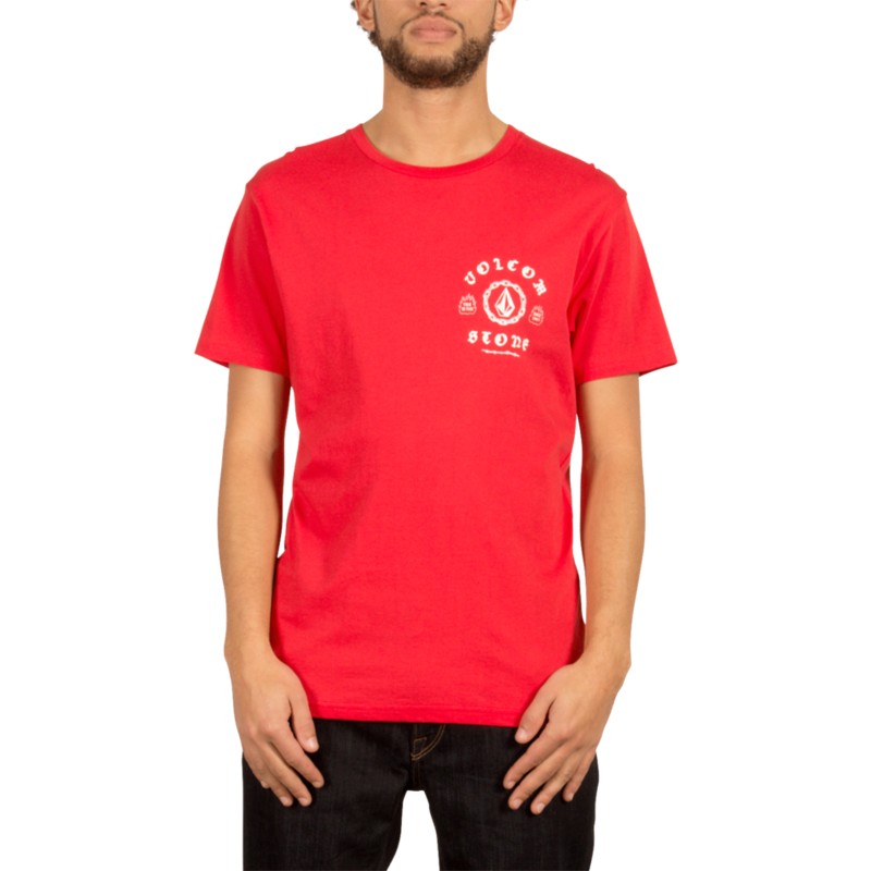camiseta-manga-corta-roja-chain-gang-true-red-de-volcom