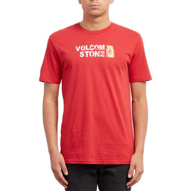 camiseta-manga-corta-roja-stence-engine-red-de-volcom