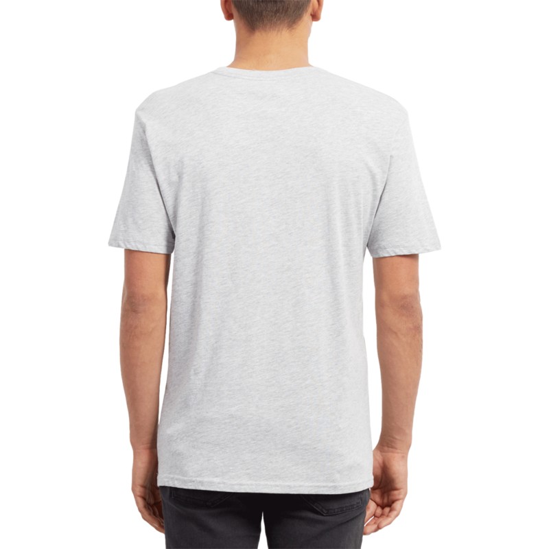 camiseta-manga-corta-gris-stence-heather-grey-de-volcom