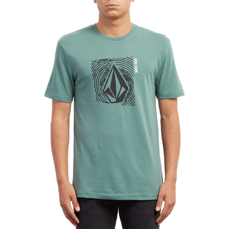 camiseta-manga-corta-verde-stonar-waves-pine-de-volcom