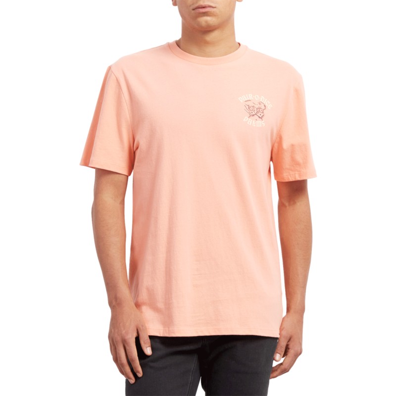 camiseta-manga-corta-naranja-pair-of-dice-orange-glow-de-volcom