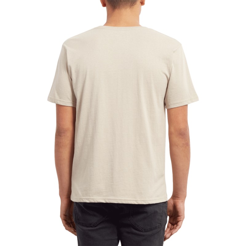 camiseta-manga-corta-beige-pinline-stone-oatmeal-de-volcom