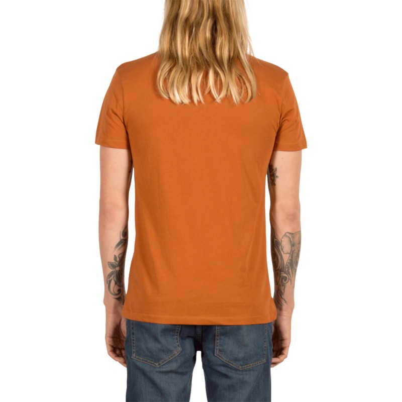 camiseta-manga-corta-marron-chew-copper-de-volcom