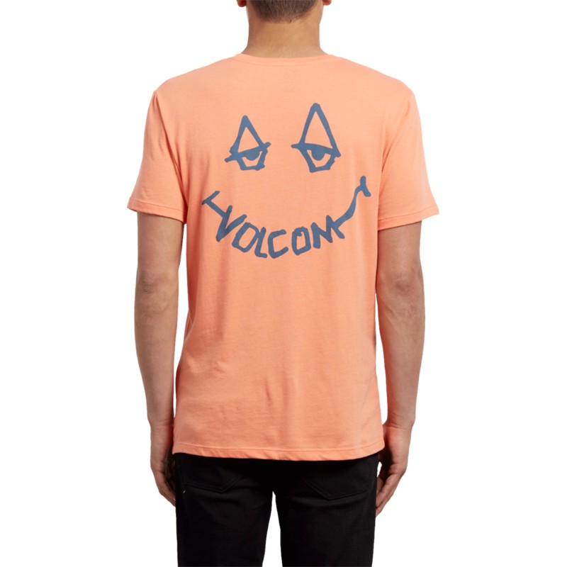 camiseta-manga-corta-naranja-chill-salmon-de-volcom