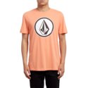 camiseta-manga-corta-naranja-classic-stone-salmon-de-volcom