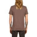 camiseta-manga-corta-marron-concentric-plum-de-volcom