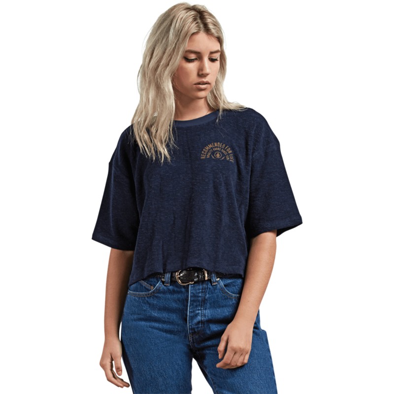 camiseta-manga-corta-azul-marino-recommended-4-me-sea-navy-de-volcom