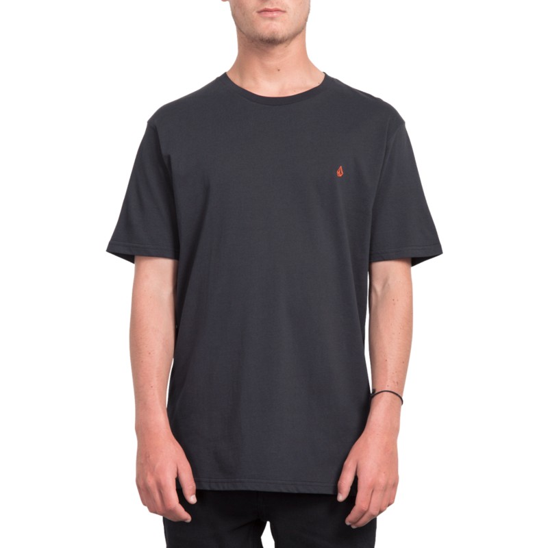 camiseta-manga-corta-negra-de-corte-largo-stone-blank-black-de-volcom