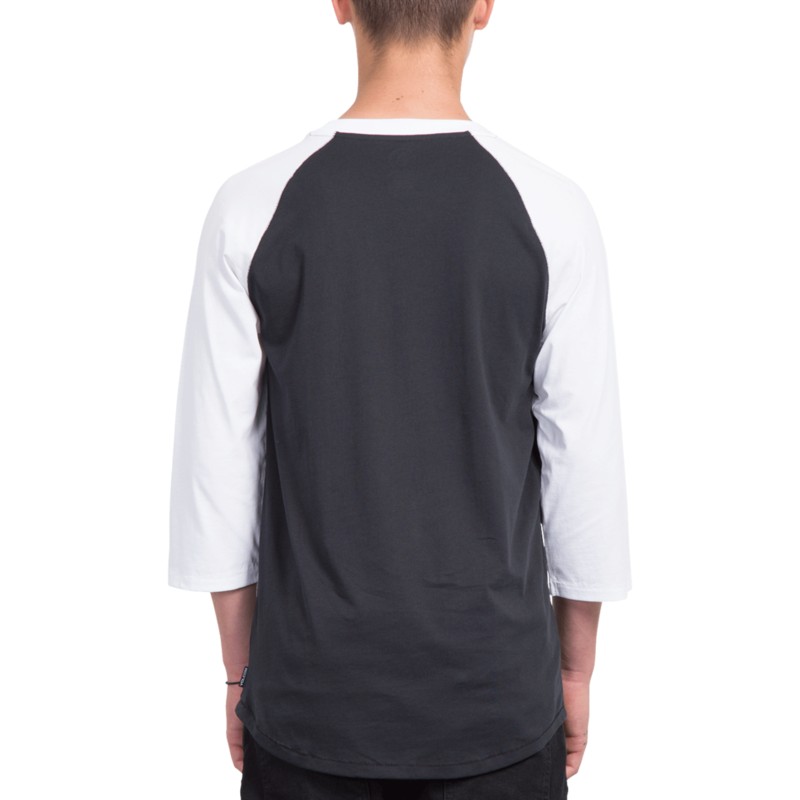 camiseta-manga-3-4-negra-y-blanca-winged-peace-black-de-volcom