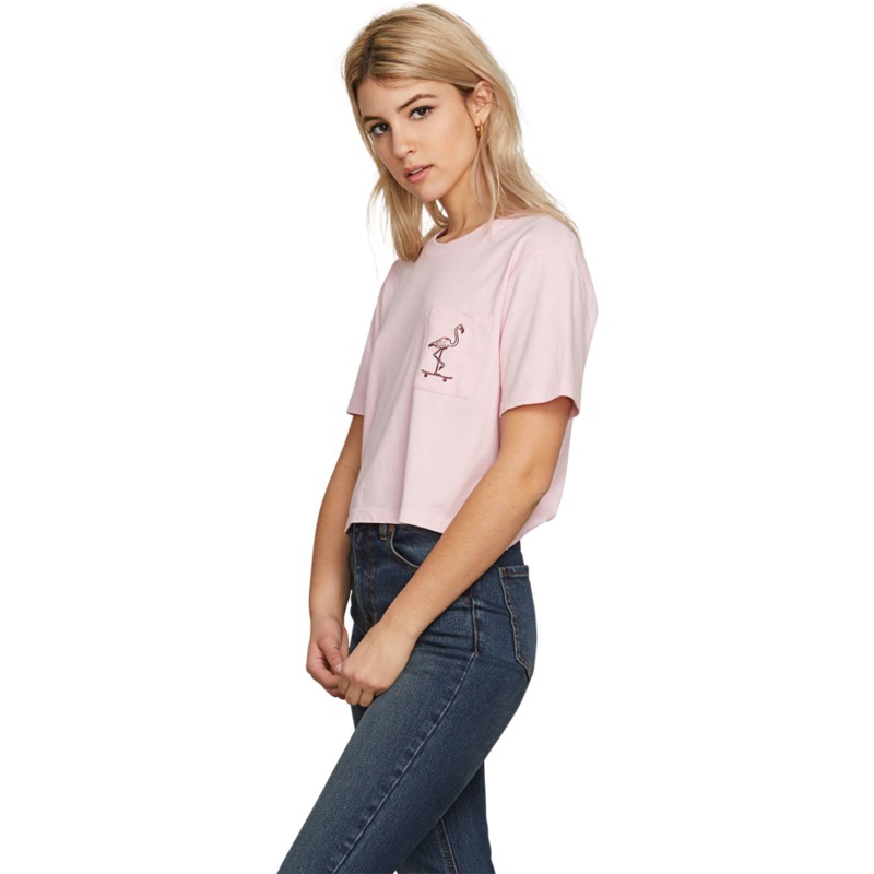 camiseta-manga-corta-rosa-pocket-dial-faded-pink-de-volcom