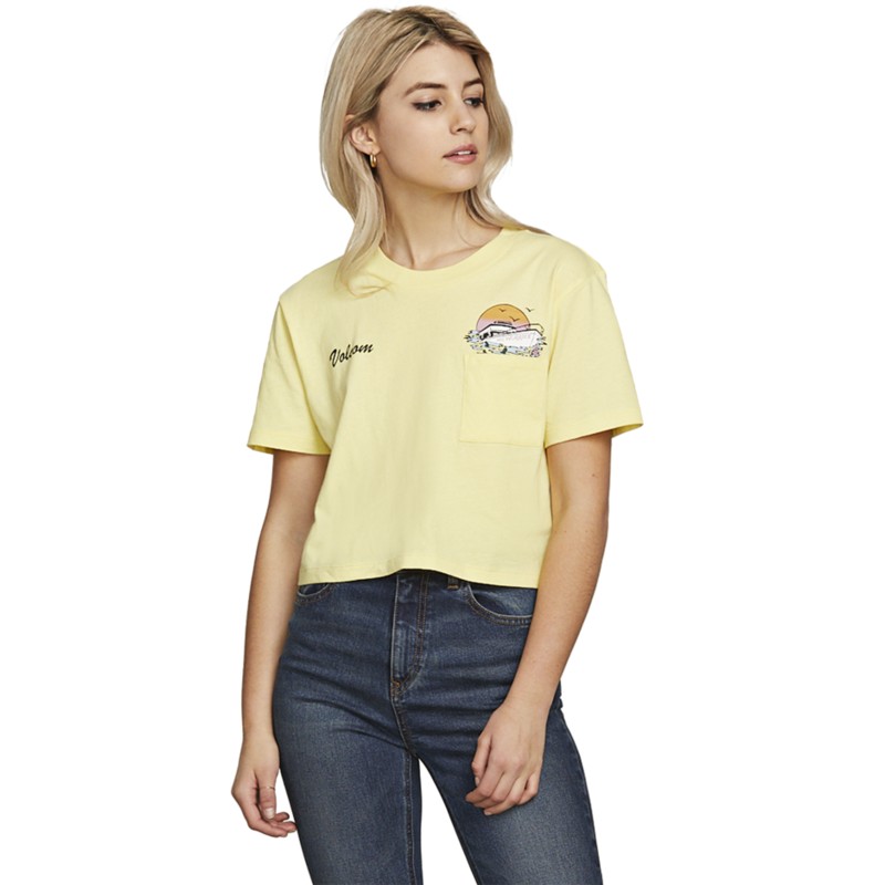 camiseta-manga-corta-amarilla-pocket-dial-faded-yellow-de-volcom