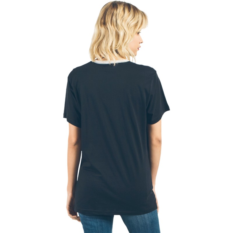 camiseta-manga-corta-negra-de-corte-largo-simply-stoned-black-de-volcom