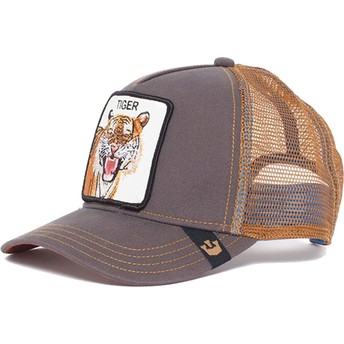 Gorra trucker marrón tigre Eye of the Tiger de Goorin Bros.