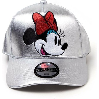 Gorra curva plateada snapback Minnie Mouse Disney de Difuzed