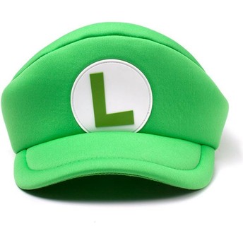 Gorra curva verde ajustada Luigi Shaped Super Mario Bros. de Difuzed