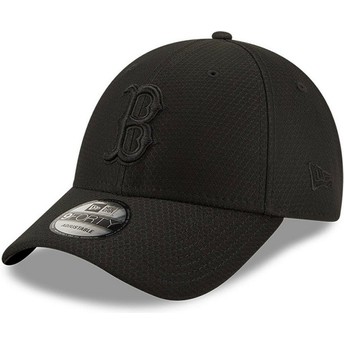 Gorra curva negra snapback con logo negro 9FORTY Mono Team Colour de Boston Red Sox MLB de New Era